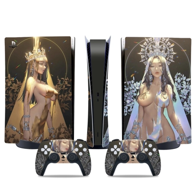 Anime Girls decal skin for PS5 Digital Console and two Con.. Anime Girls decal skin for PS5 Digital Console and two Con..