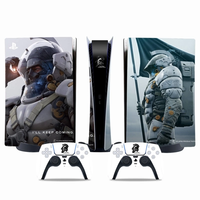 Death Stranding decal skin for PS5 Digital Console and two.. Death Stranding decal skin for PS5 Digital Console and two..