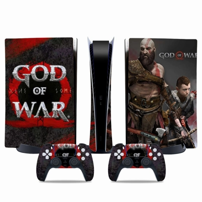 God of War decal skin for PS5 Digital Console and two Cont.. God of War decal skin for PS5 Digital Console and two Cont..