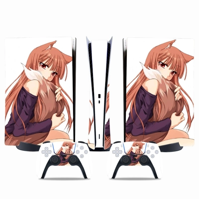 Spice and Wolf decal skin for PS5 Digital Console and two .. Spice and Wolf decal skin for PS5 Digital Console and two ..