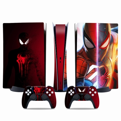 Spiderman decal skin for PS5 Digital Console and two Contr.. Spiderman decal skin for PS5 Digital Console and two Contr..