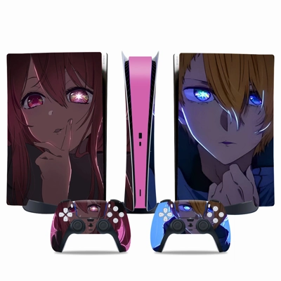 Aquamarine Hoshino decal skin for PS5 Digital Console and .. Aquamarine Hoshino decal skin for PS5 Digital Console and ..
