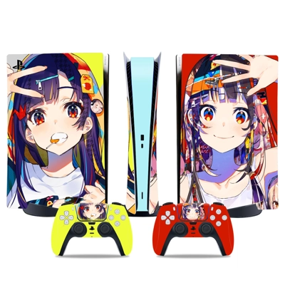 Anime Girl Kawaii Waifu decal skin for PS5 Digital Console.. Anime Girl Kawaii Waifu decal skin for PS5 Digital Console..
