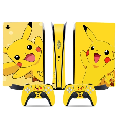 Pokemon Pikachu decal skin for PS5 Digital Console and two.. Pokemon Pikachu decal skin for PS5 Digital Console and two..