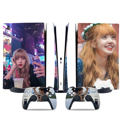 Pretty Girl decal skin for PS5 Digital Console and two Controllers
