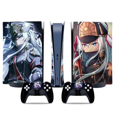 Anime Girl decal skin for PS5 Digital Console and two Cont.. Anime Girl decal skin for PS5 Digital Console and two Cont..