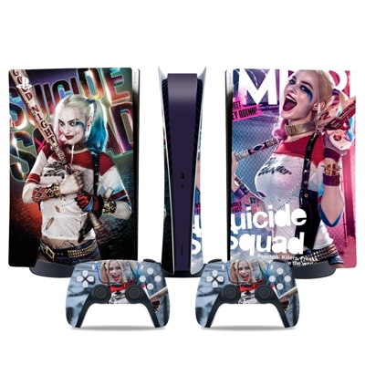 Harley Quinn decal skin for PS5 Digital Console and two Co.. Harley Quinn decal skin for PS5 Digital Console and two Co..
