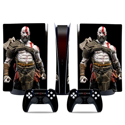 God of War decal skin for PS5 Digital Console and two Cont.. God of War decal skin for PS5 Digital Console and two Cont..