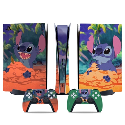 Lilo & Stitch decal skin for PS5 Digital Console and two C.. Lilo & Stitch decal skin for PS5 Digital Console and two C..