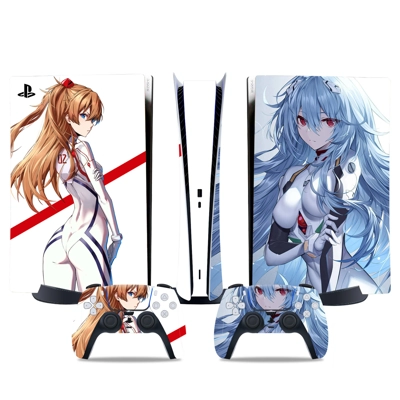 Anime Girl decal skin for PS5 Digital Console and two Cont.. Anime Girl decal skin for PS5 Digital Console and two Cont..