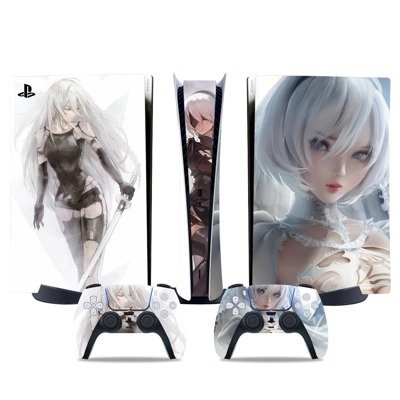 Nier Automata decal skin for PS5 Digital Console and two C.. Nier Automata decal skin for PS5 Digital Console and two C..