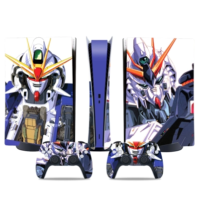 Gundam decal skin for PS5 Digital Console and two Controll.. Gundam decal skin for PS5 Digital Console and two Controll..