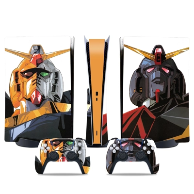 Gundam decal skin for PS5 Digital Console and two Controll.. Gundam decal skin for PS5 Digital Console and two Controll..
