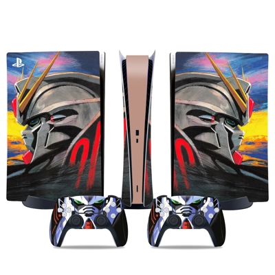 Gundam decal skin for PS5 Digital Console and two Controll.. Gundam decal skin for PS5 Digital Console and two Controll..