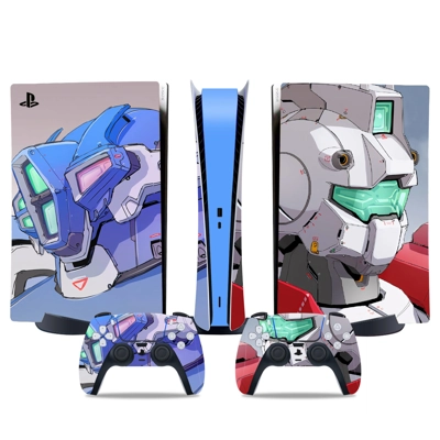 Gundam decal skin for PS5 Digital Console and two Controll.. Gundam decal skin for PS5 Digital Console and two Controll..