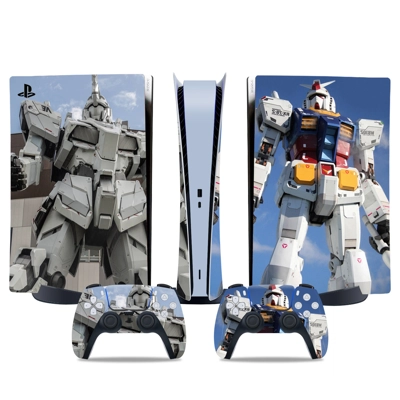 Gundam decal skin for PS5 Digital Console and two Controll.. Gundam decal skin for PS5 Digital Console and two Controll..