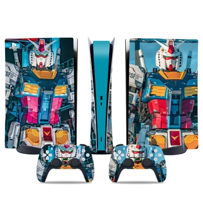 Gundam decal skin for PS5 Digital Console and two Controll.. Gundam decal skin for PS5 Digital Console and two Controll..