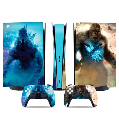 Godzilla vs Kong decal skin for PS5 Digital Console and two Controllers