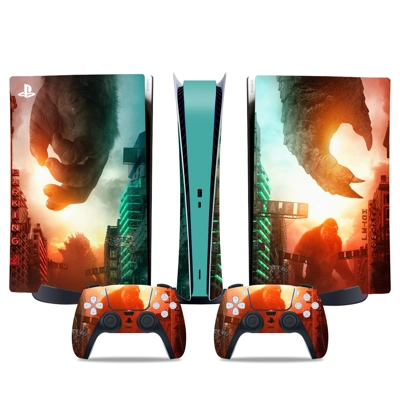 Godzilla vs Kong decal skin for PS5 Digital Console and two Controllers