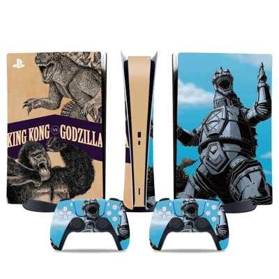 Godzilla vs Kong decal skin for PS5 Digital Console and two Controllers