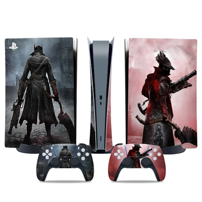 Bloodborne decal skin for PS5 Digital Console and two Cont.. Bloodborne decal skin for PS5 Digital Console and two Cont..