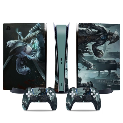 Bloodborne decal skin for PS5 Digital Console and two Cont.. Bloodborne decal skin for PS5 Digital Console and two Cont..