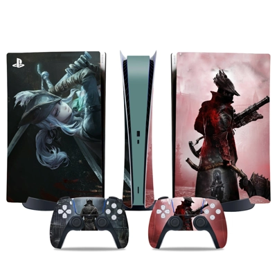 Bloodborne decal skin for PS5 Digital Console and two Cont.. Bloodborne decal skin for PS5 Digital Console and two Cont..
