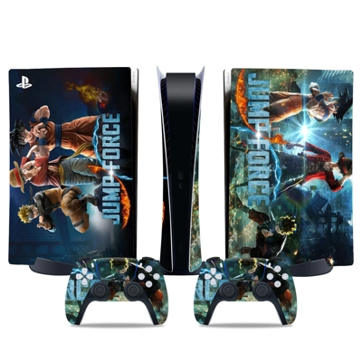 Jump Force decal skin for PS5 Digital Console and two Controllers