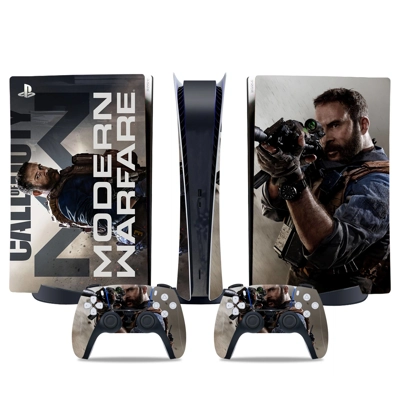 Modern Warfare decal skin for PS5 Digital Console and two Controllers