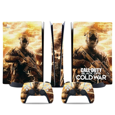 Black ops Cold War decal skin for PS5 Digital Console and two Controllers
