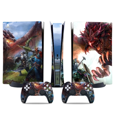 Monster Hunter decal skin for PS5 Digital Console and two .. Monster Hunter decal skin for PS5 Digital Console and two ..