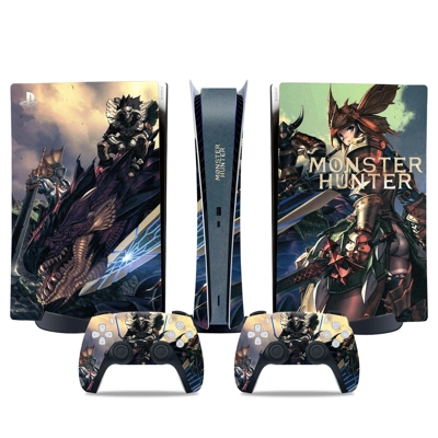 Monster Hunter decal skin for PS5 Digital Console and two .. Monster Hunter decal skin for PS5 Digital Console and two ..