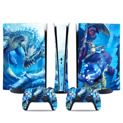 Monster Hunter decal skin for PS5 Digital Console and two .. Monster Hunter decal skin for PS5 Digital Console and two ..
