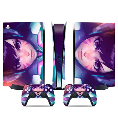 Overwatch decal skin for PS5 Digital Console and two Controllers
