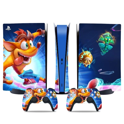 Crash Bandicoot decal skin for PS5 Digital Console and two.. Crash Bandicoot decal skin for PS5 Digital Console and two..