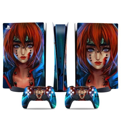 Naruto decal skin for PS5 Digital Console and two Controll.. Naruto decal skin for PS5 Digital Console and two Controll..