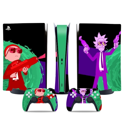 Rick and Morty decal skin for PS5 Digital Console and two .. Rick and Morty decal skin for PS5 Digital Console and two ..