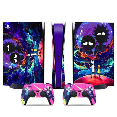 Rick and Morty decal skin for PS5 Digital Console and two .. Rick and Morty decal skin for PS5 Digital Console and two ..