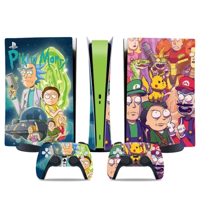 Rick and Morty decal skin for PS5 Digital Console and two .. Rick and Morty decal skin for PS5 Digital Console and two ..