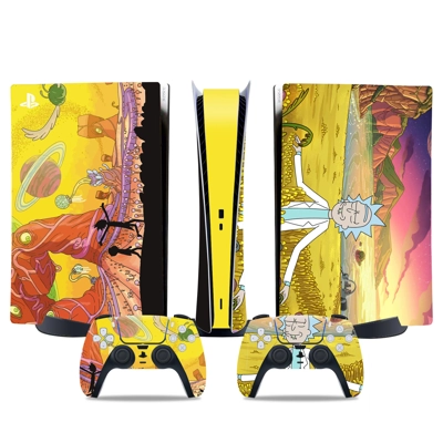 Rick and Morty decal skin for PS5 Digital Console and two .. Rick and Morty decal skin for PS5 Digital Console and two ..
