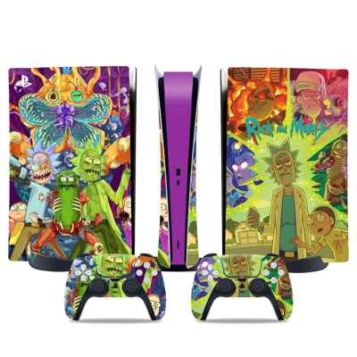 Rick and Morty decal skin for PS5 Digital Console and two .. Rick and Morty decal skin for PS5 Digital Console and two ..