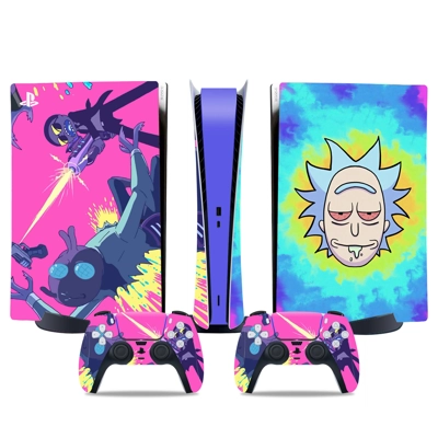 Rick and Morty decal skin for PS5 Digital Console and two .. Rick and Morty decal skin for PS5 Digital Console and two ..