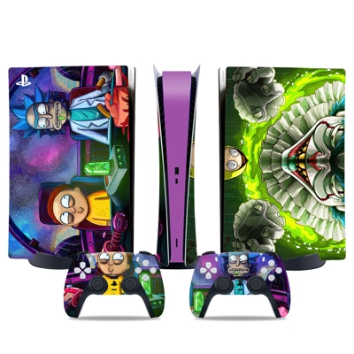 Rick and Morty decal skin for PS5 Digital Console and two .. Rick and Morty decal skin for PS5 Digital Console and two ..