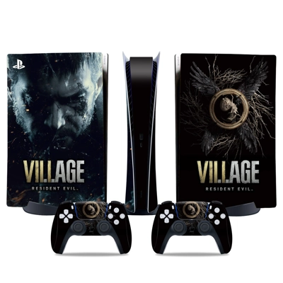 Resident Evil Village decal skin for PS5 Digital Console and two Controllers
