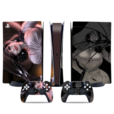 Resident Evil Village decal skin for PS5 Digital Console and two Controllers