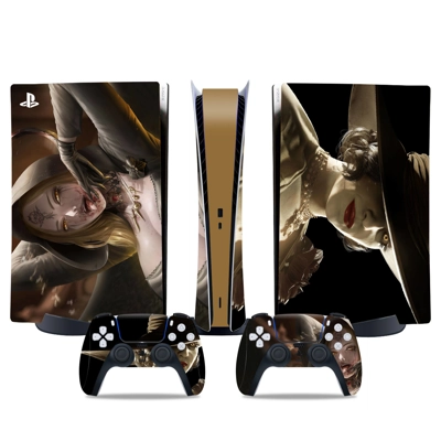 Resident Evil Village decal skin for PS5 Digital Console and two Controllers