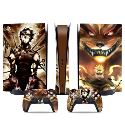 Naruto decal skin for PS5 Digital Console and two Controll.. Naruto decal skin for PS5 Digital Console and two Controll..