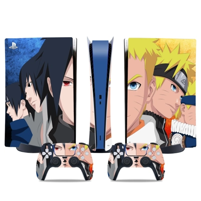 Naruto decal skin for PS5 Digital Console and two Controllers