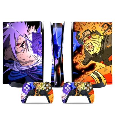 Naruto decal skin for PS5 Digital Console and two Controll..