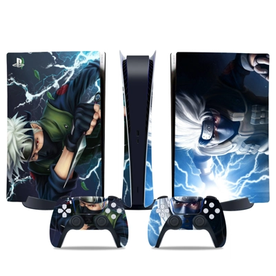 Naruto decal skin for PS5 Digital Console and two Controllers